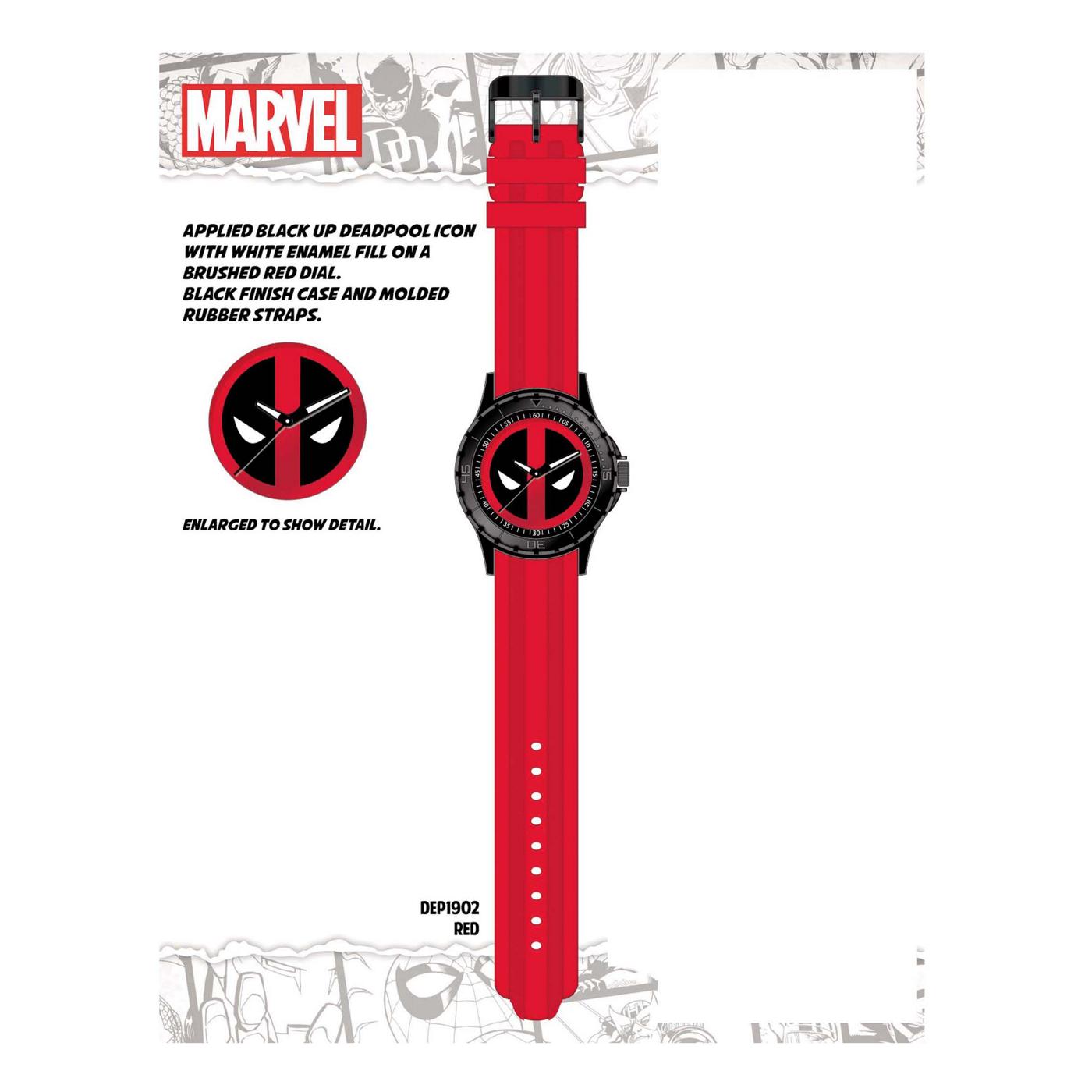 Marvel Deadpool Red Silicone Watch; image 2 of 2