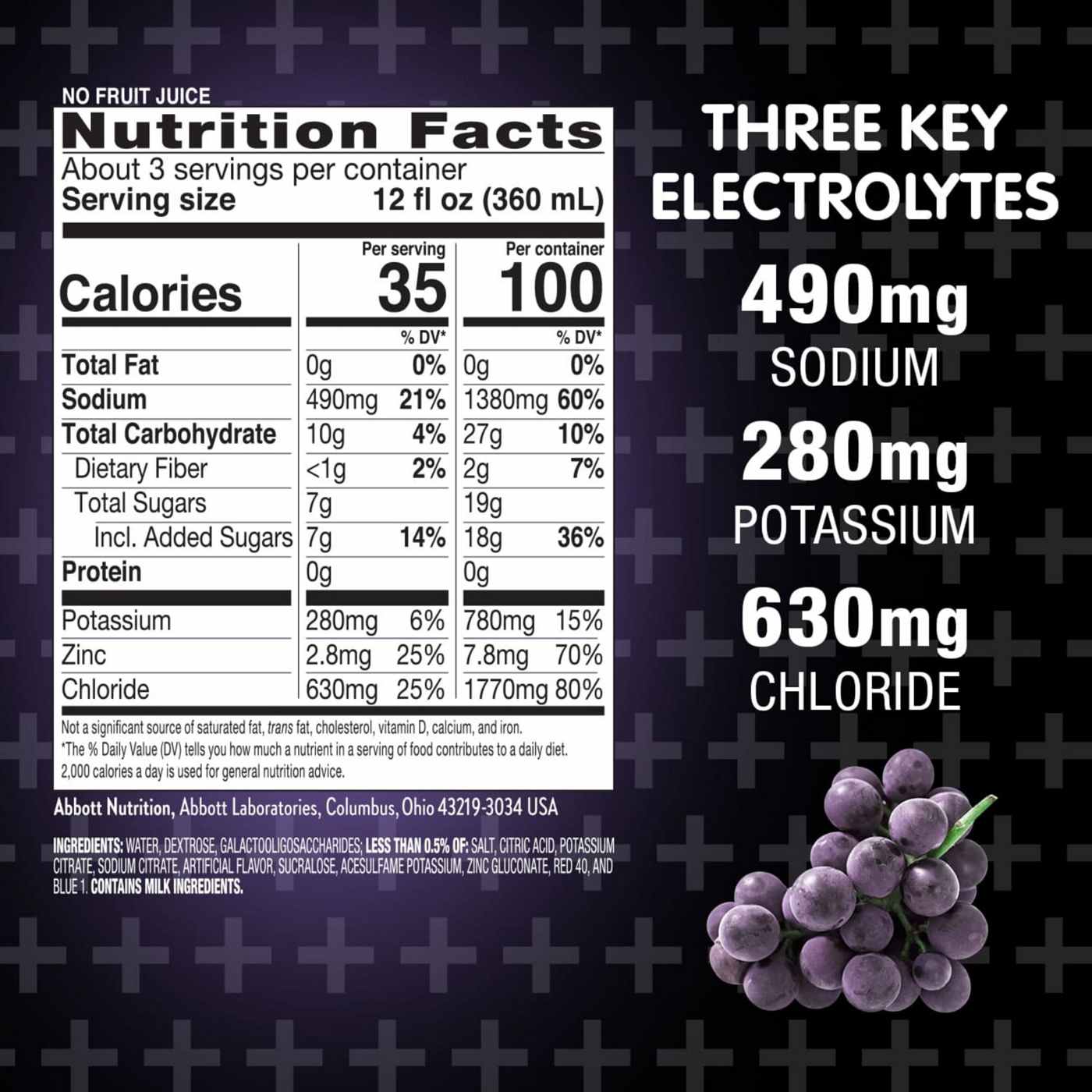 Pedialyte AdvancedCare Plus Electrolyte Solution - Iced Grape; image 6 of 8