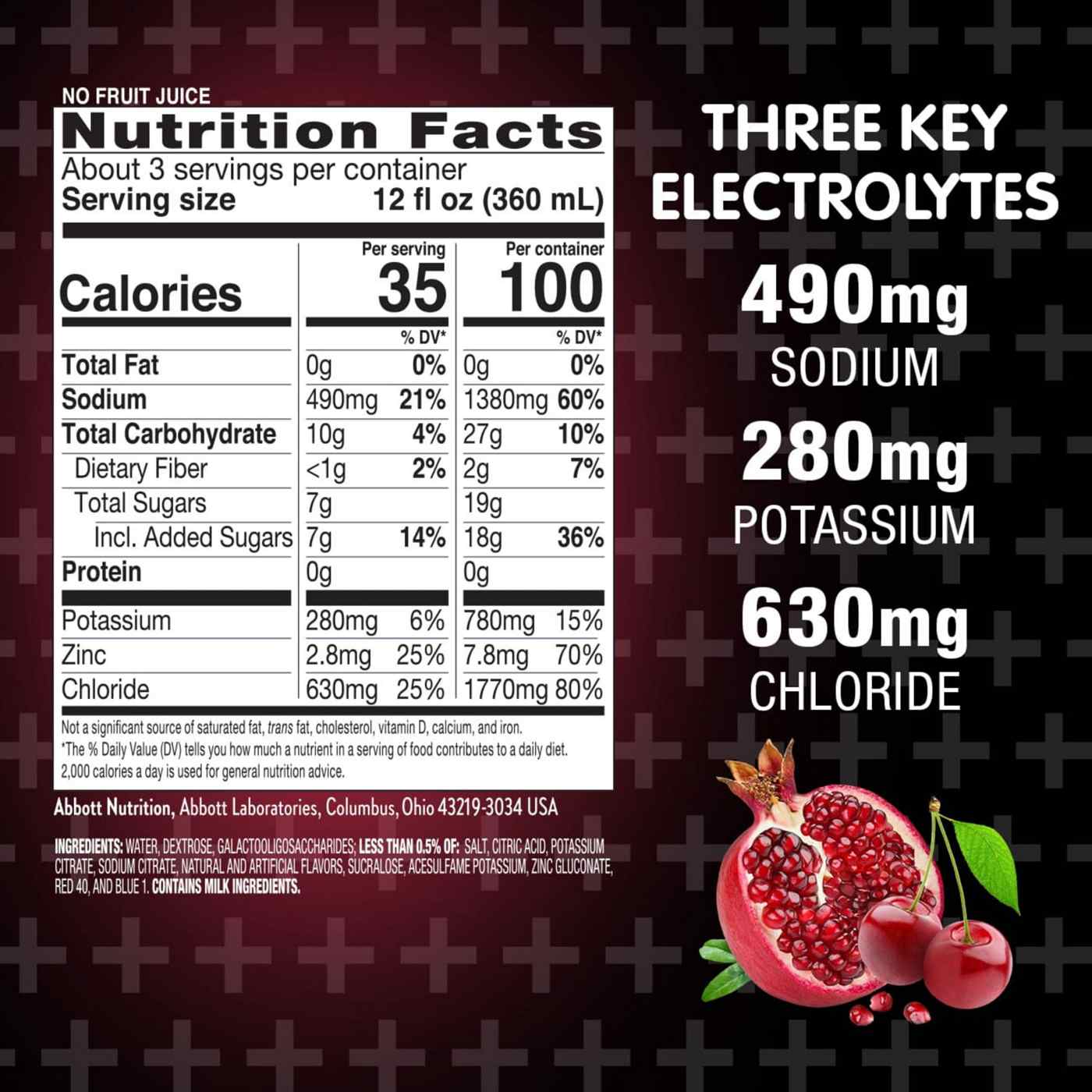 Pedialyte AdvancedCare Plus Electrolyte Solution - Chilled Cherry Pomegranate; image 4 of 7