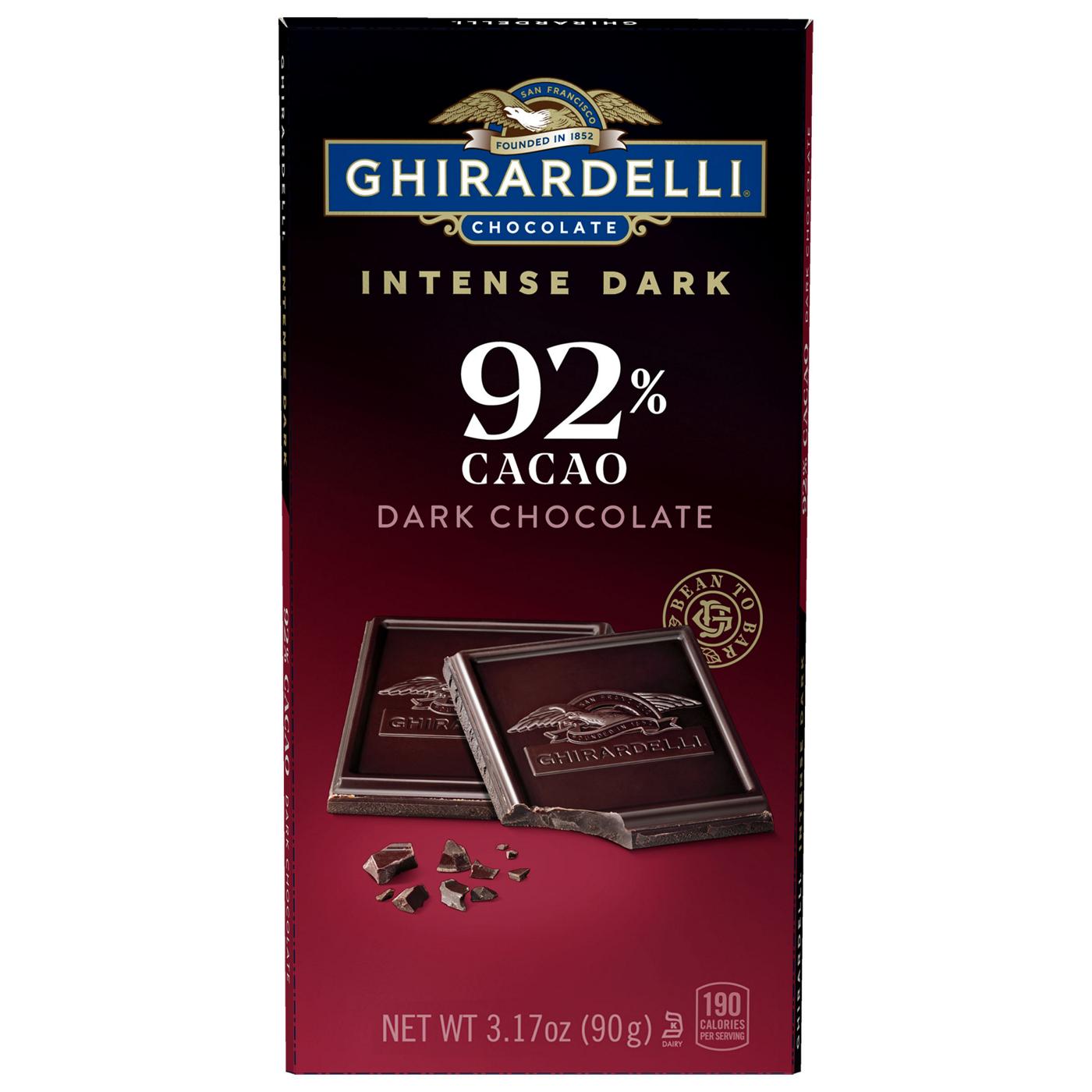 Ghirardelli Intense Dark 92% Cacao Chocolate Bar; image 1 of 3