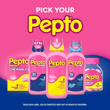 Pepto-Bismol Caplets Ultra for Nausea, Heartburn, Indigestion, Upset Stomach, & Diarrhea - 5 Symptom Fast Relief