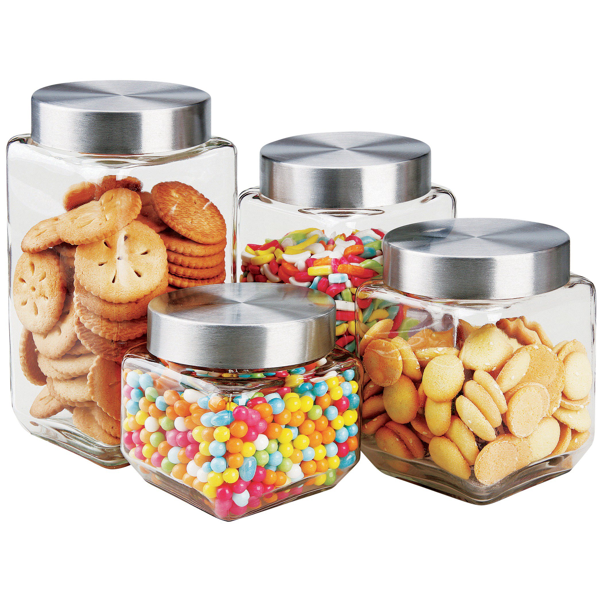 Farberware 4 Piece Glass Canister Set - Shop Food Storage at H-E-B
