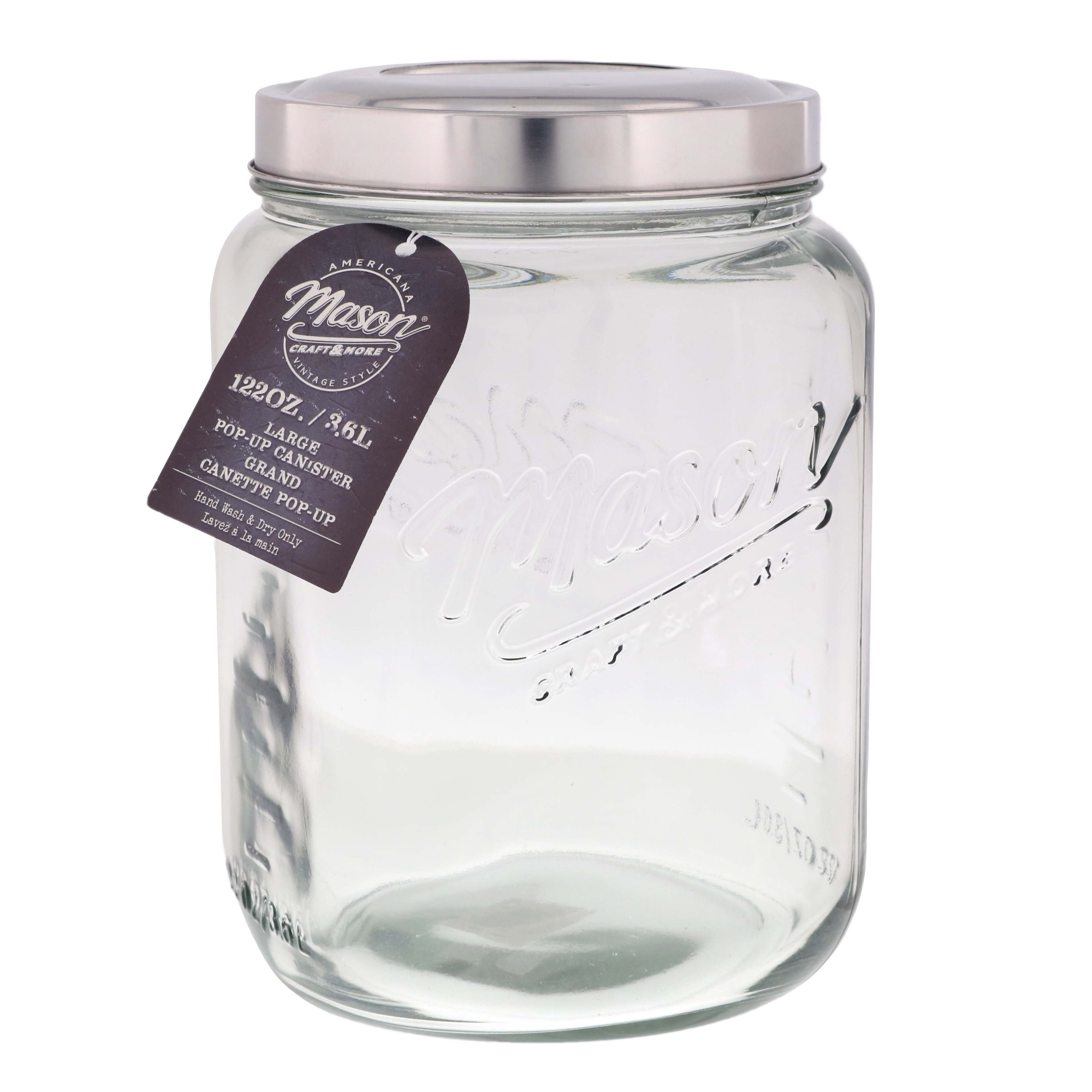 Mason Craft & More Glass Containers With Lids - Mason Craft & More Large Pop-Up Canister - Shop Kitchen & Dining at H-E-B