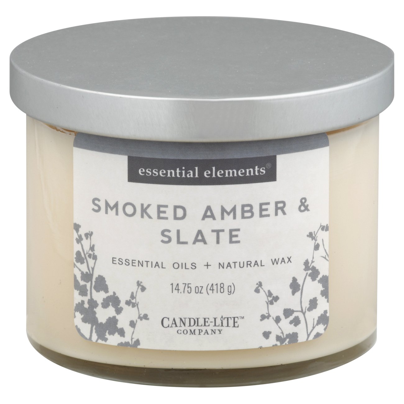 Candlelite Essential Elements Smoked Amber & Slate Wick Candle Shop