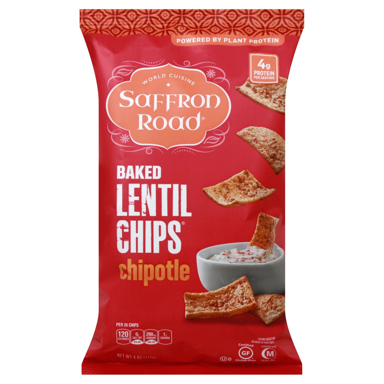 Saffron Road Chipotle Baked Lentil Chips Shop Chips at HEB