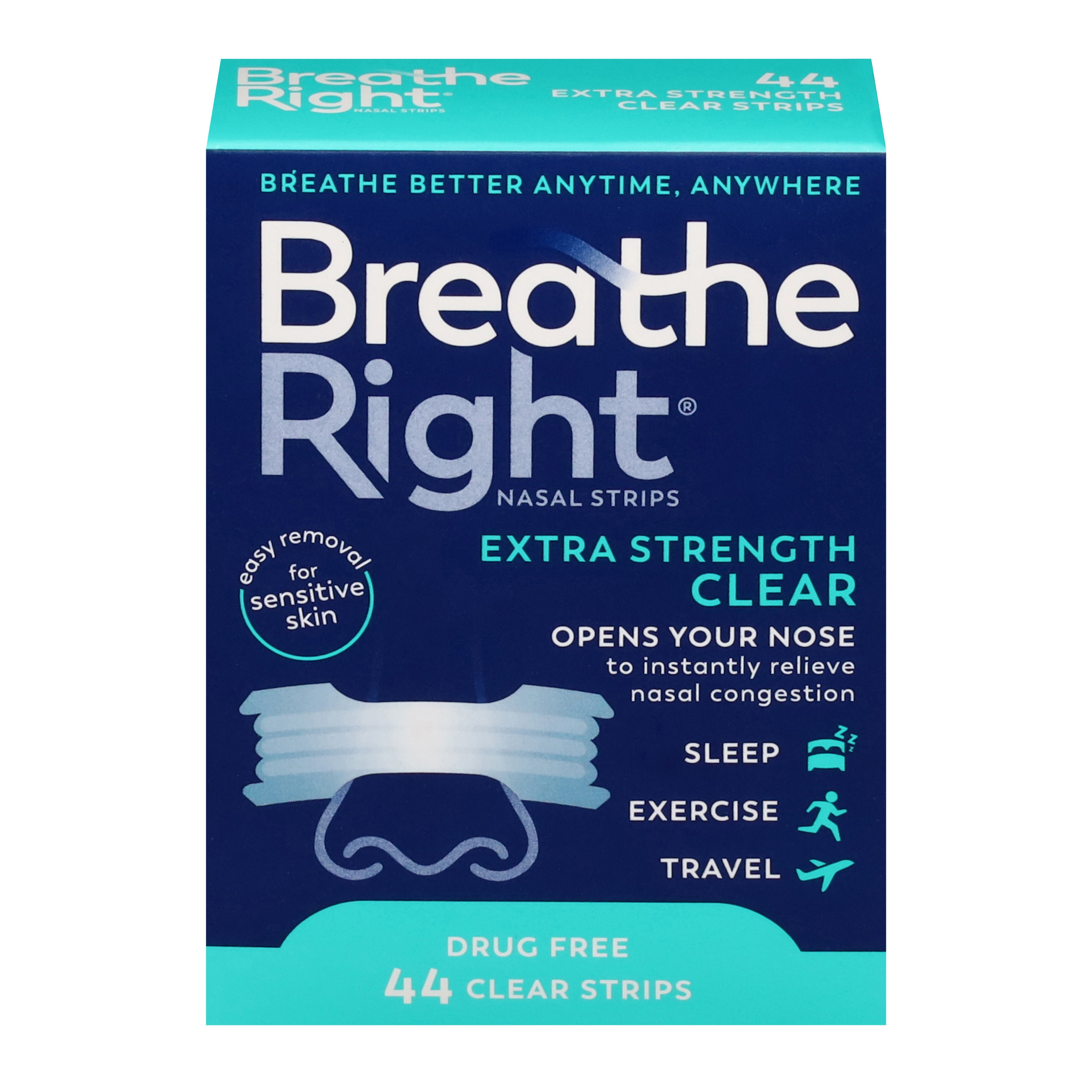 BREATHE RIGHT Extra Strength Clear Nasal Strips - Shop Sinus & Allergy at  H-E-B