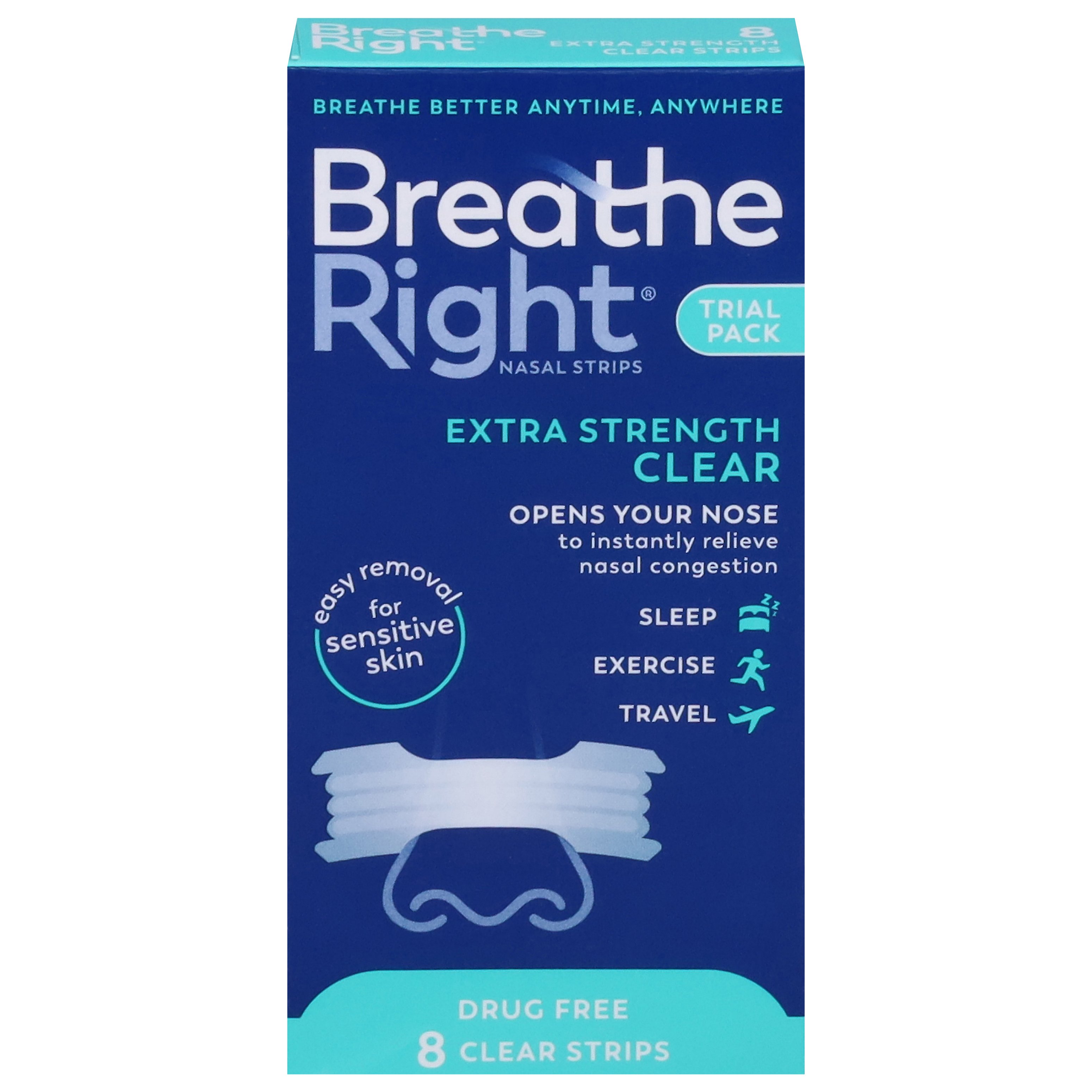 Breathe Right Extra Strength Clear Strips Shop Sinus & allergy at HEB