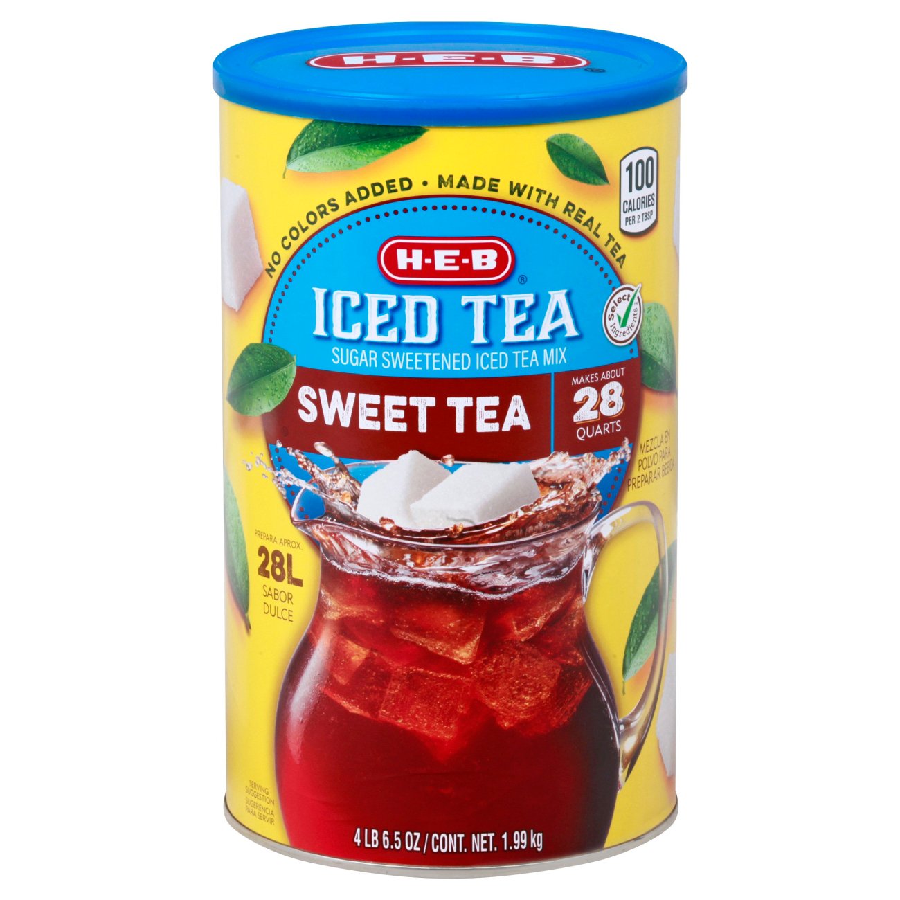 H-E-B Select Ingredients Sweet Tea Sugar Sweetened Iced Tea Mix - Shop ...