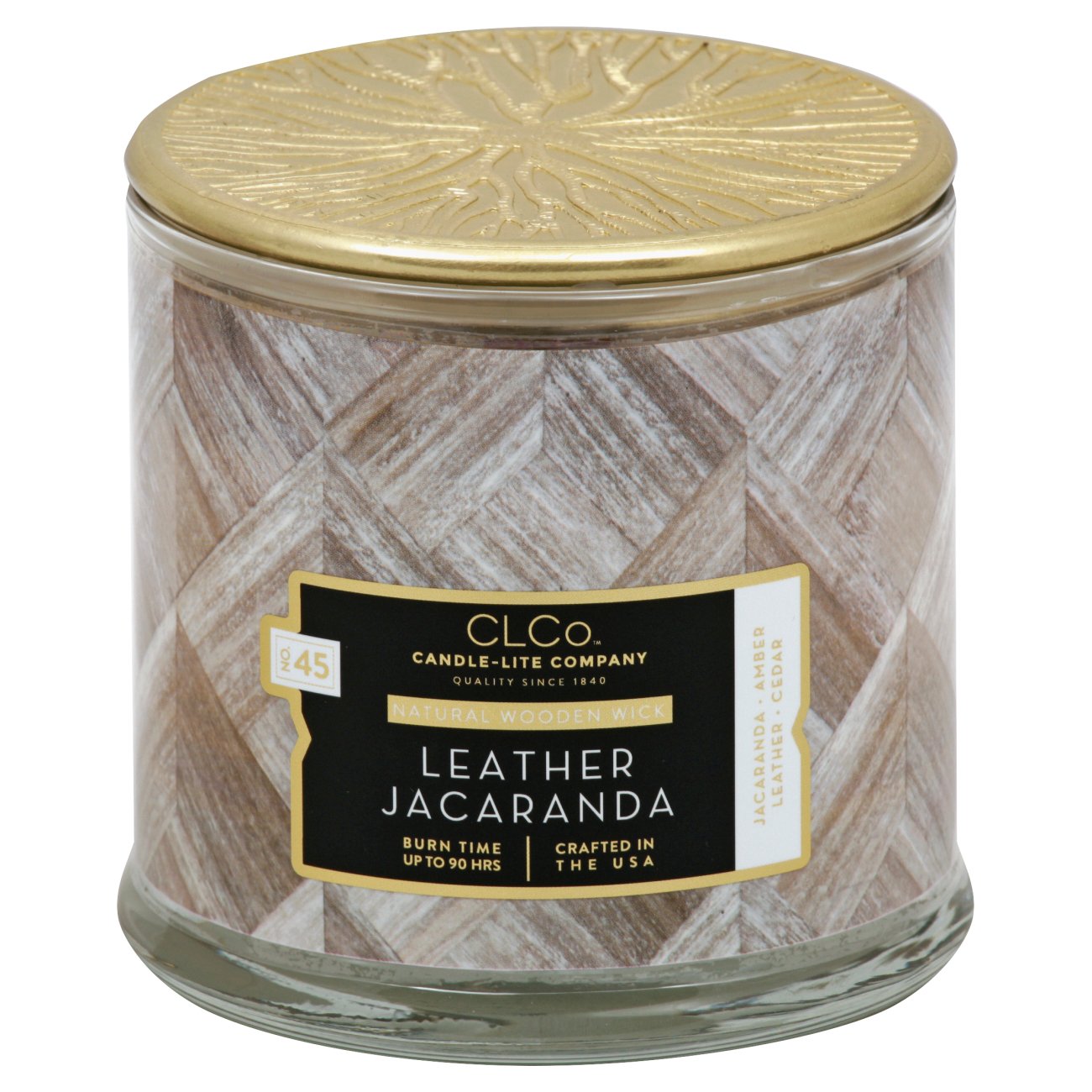 CandleLite Woodwick Leather Jacaranda Scented Candle Shop Candles at