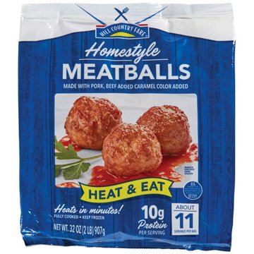 Hill Country Fare Heat & Eat Frozen Meatballs - Homestyle, 32 oz