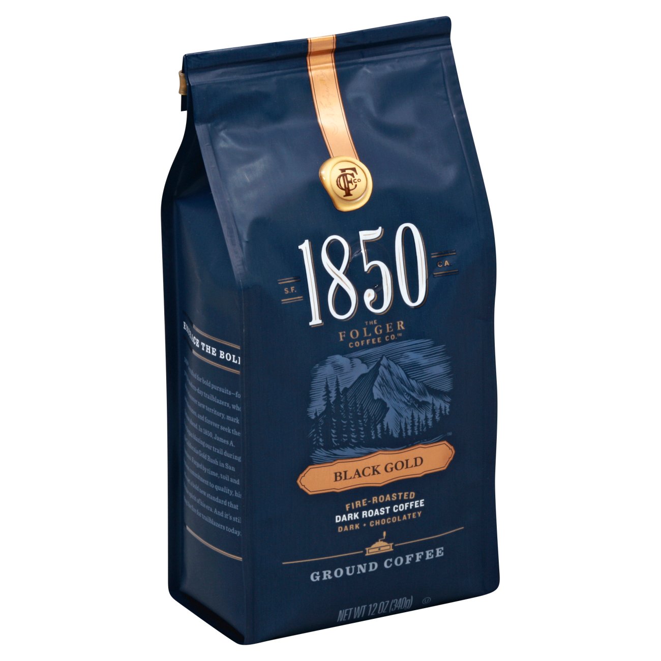 Folgers 1850 Black Gold Dark Roast Ground Coffee Shop