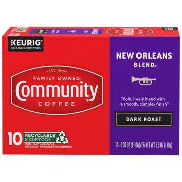 Community Coffee New Orleans Blend Dark Roast Single Serve Coffee K Cups