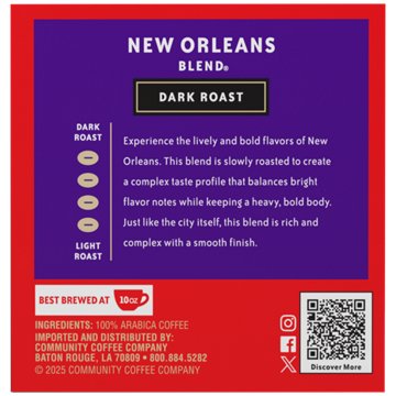 Community Coffee New Orleans Blend Dark Roast Single Serve Coffee K Cups