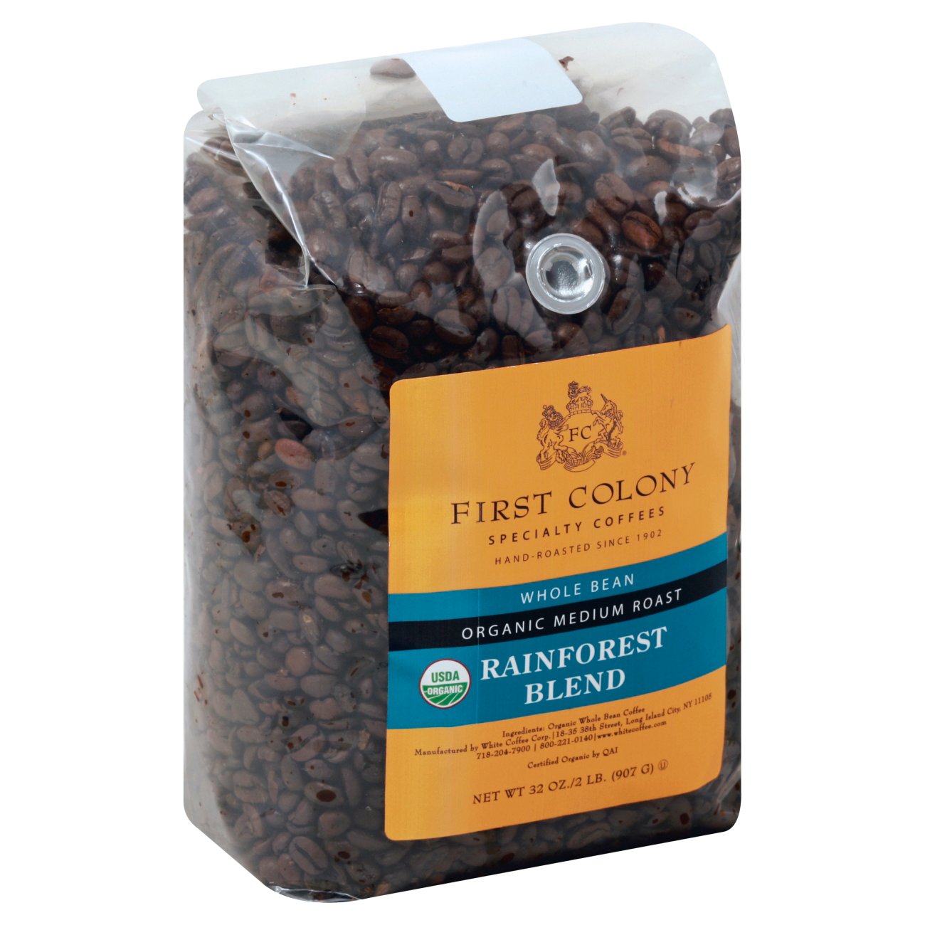 First Colony Specialty Coffees Organic Rainforest Blend Medium Roast