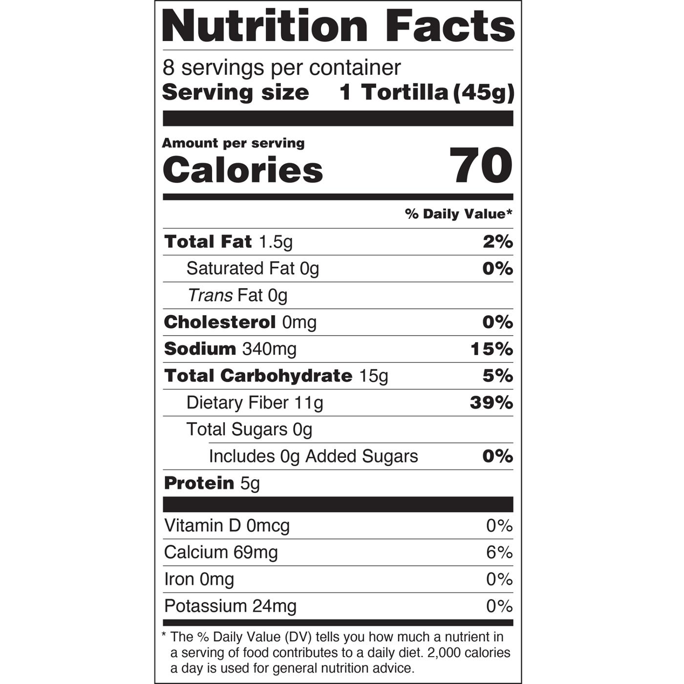 Ole Xtreme Wellness! Spinach & Herbs Tortilla Wraps; image 2 of 5