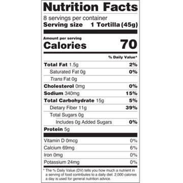 Ole Xtreme Wellness! Spinach & Herbs Tortilla Wraps, 8 ct