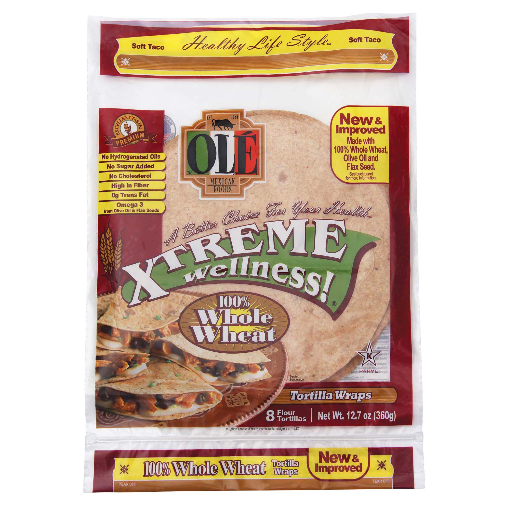 Ole Xtreme Wellness! Whole Wheat Tortilla Wraps Shop Tortillas at HEB