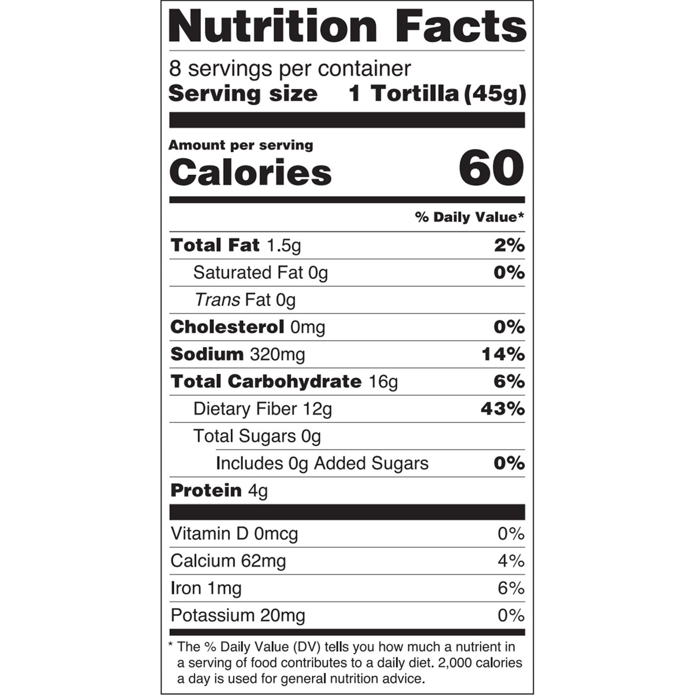 Ole Xtreme Wellness! High Fiber/Low Carb Tortilla Wraps; image 2 of 5