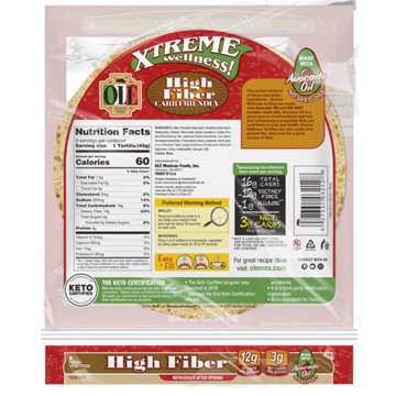 Ole Xtreme Wellness! High Fiber/Low Carb Tortilla Wraps, 8 ct