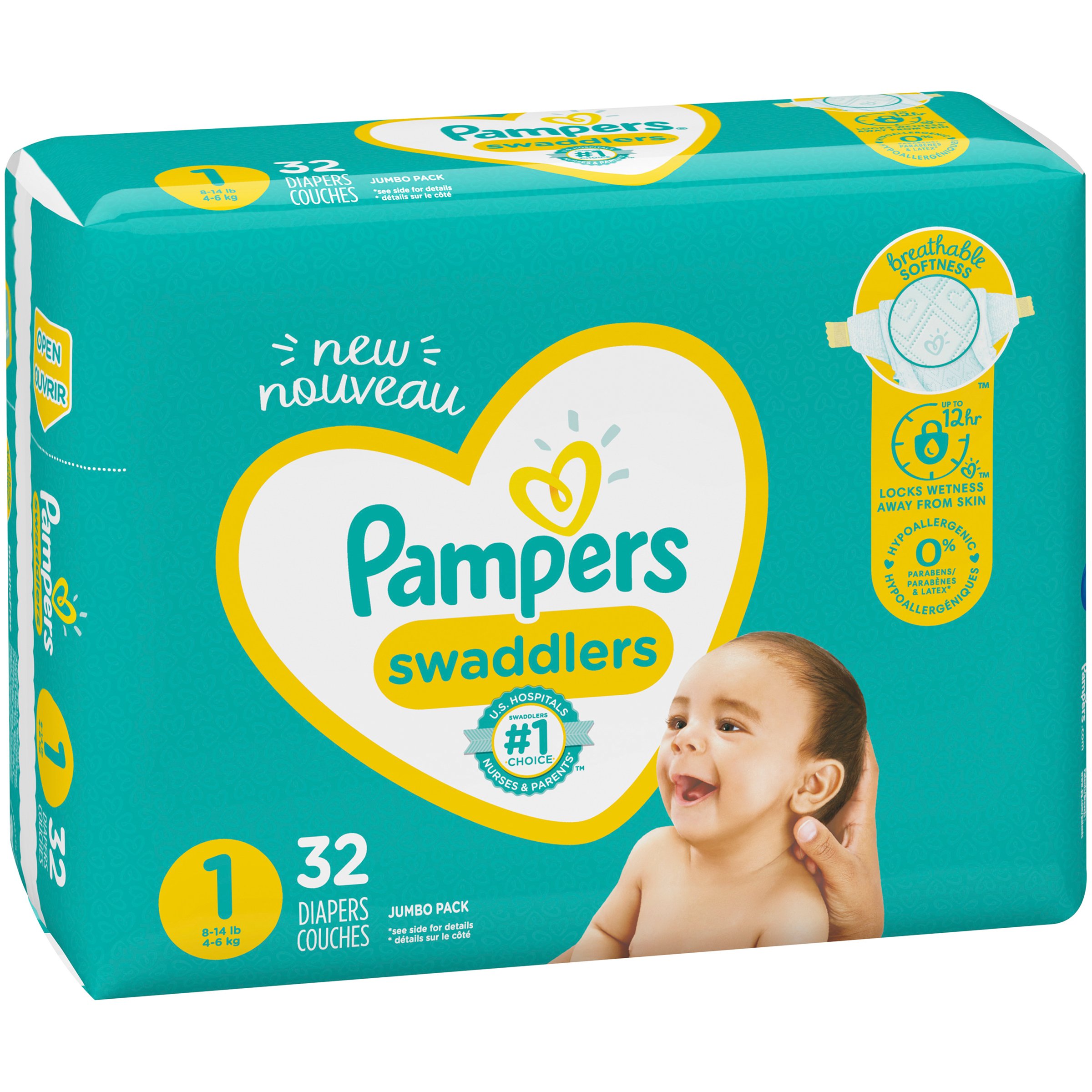 size 1 diapers for newborn