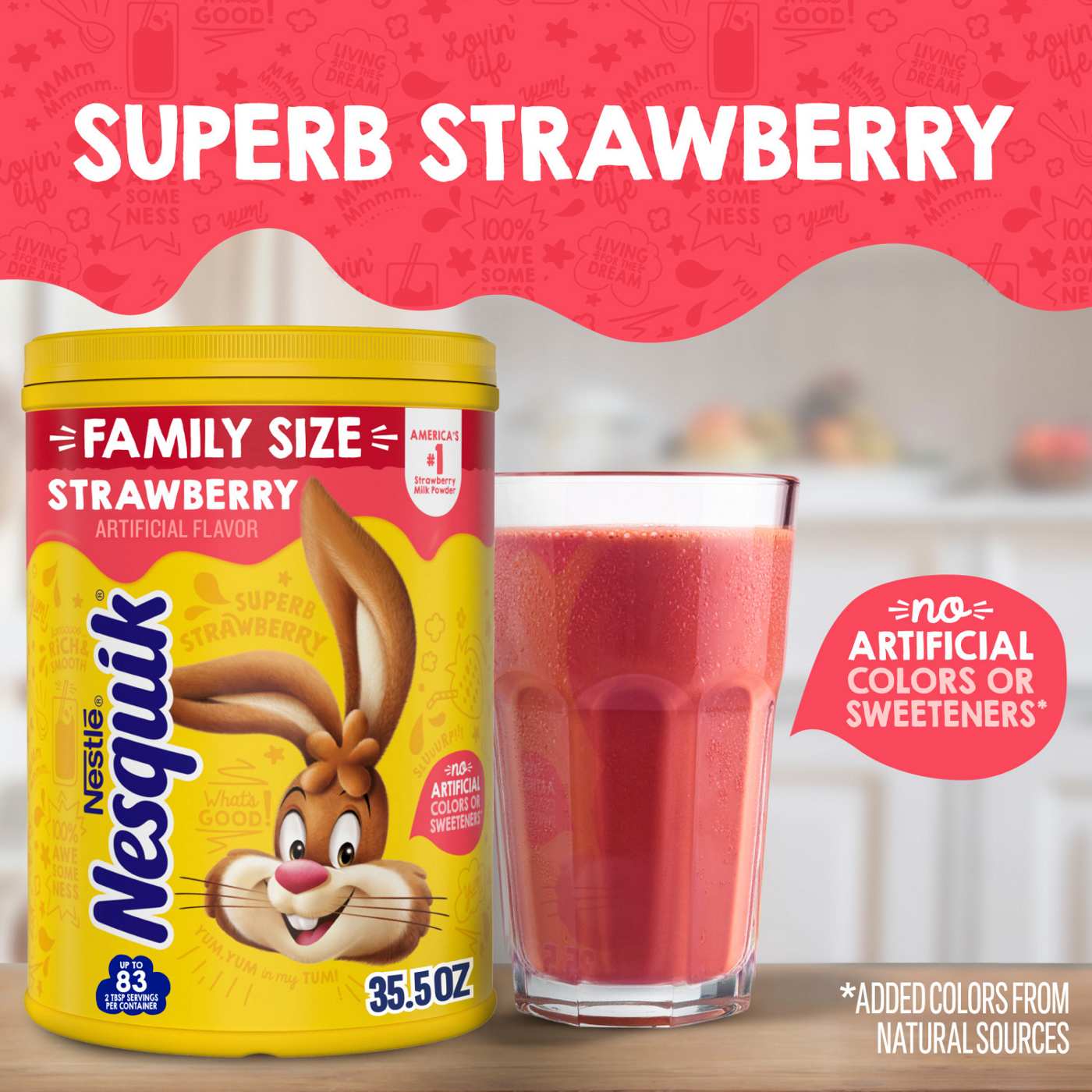 Nestle Nesquik Strawberry Powder Drink Mix Shop Cocoa at HEB