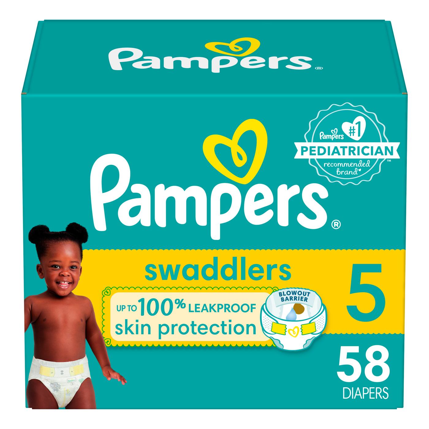 Pampers Swaddlers Baby Diapers - Size 5 - Shop Diapers at H-E-B