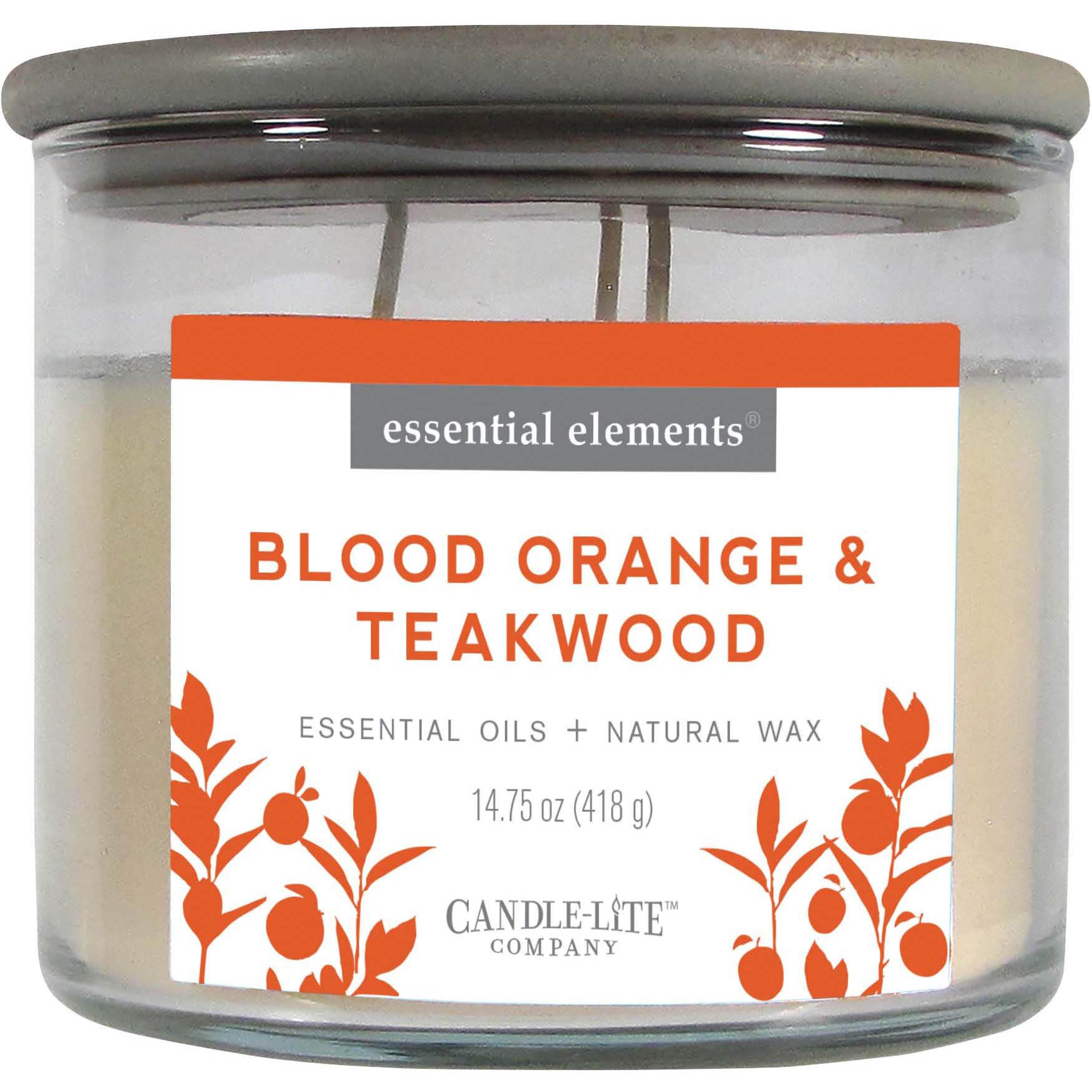 Candlelite Essential Elements Blood Orange & Teakwood Wick Candle