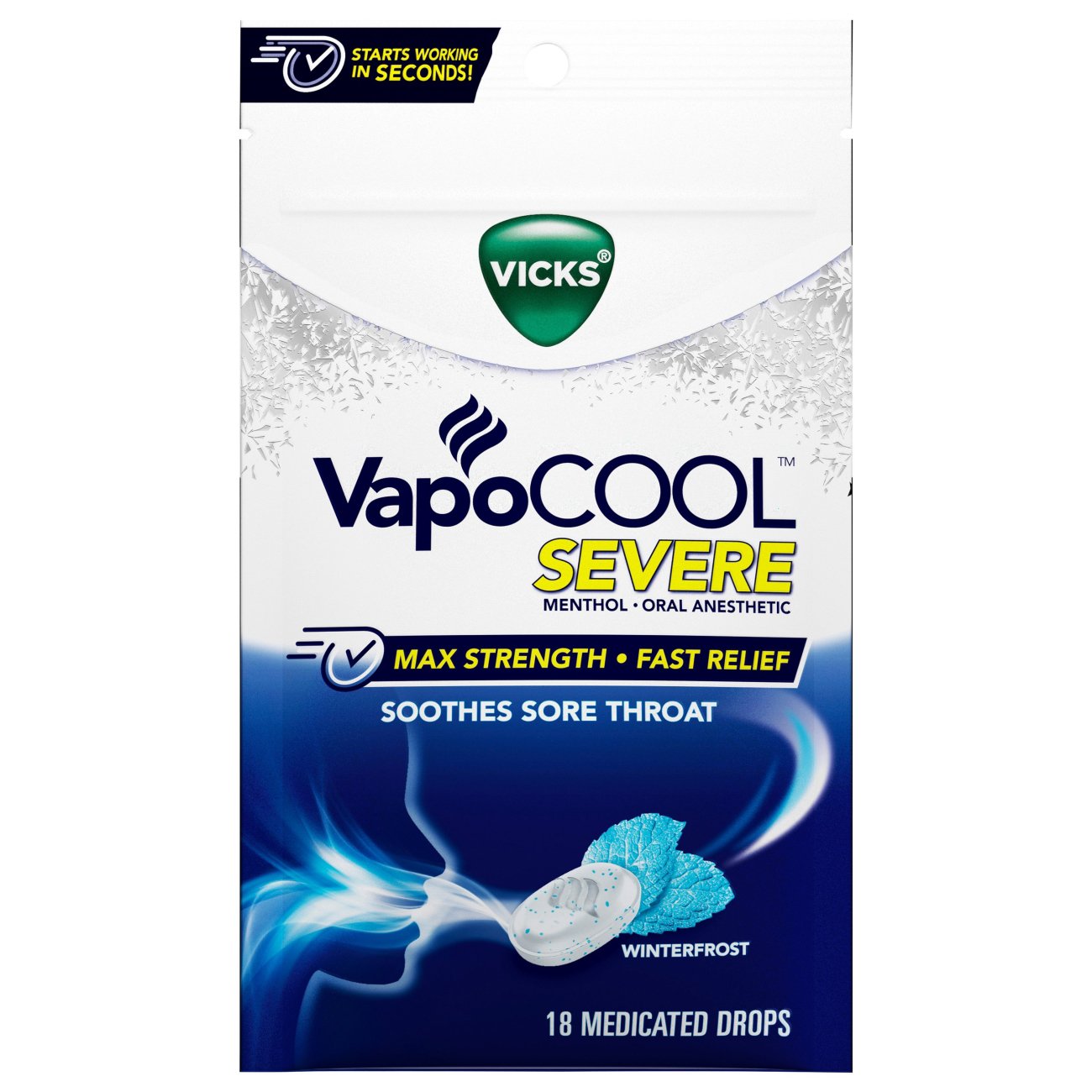 Vicks VapoCOOL Severe Medicated Drops Shop Cough, Cold & Flu at HEB