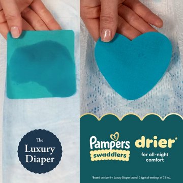 Pampers Swaddlers Diapers, Size 0 (up to 10 lbs), Absorbent, Keeps Baby Dry & Comfortable, Skin Safe Disposable Baby Diaper