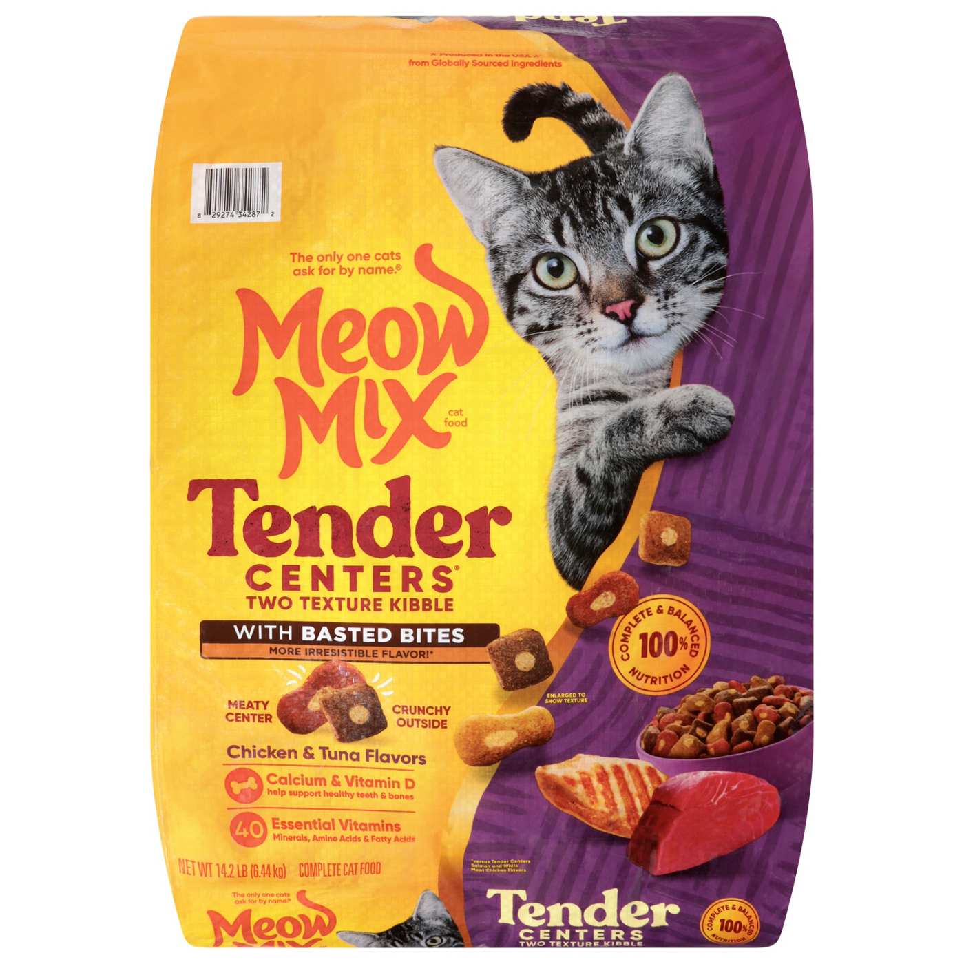 Meow Mix Tender Centers Basted Bites Chicken & Tuna Dry Cat Food; image 1 of 5