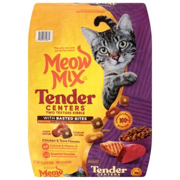 Meow Mix Tender Centers Basted Bites Chicken & Tuna Dry Cat Food, 14.2 lb