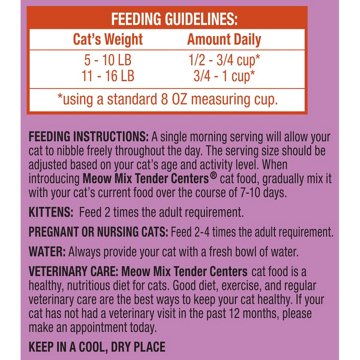 Meow Mix Tender Centers Basted Bites Chicken & Tuna Dry Cat Food, 14.2 lb