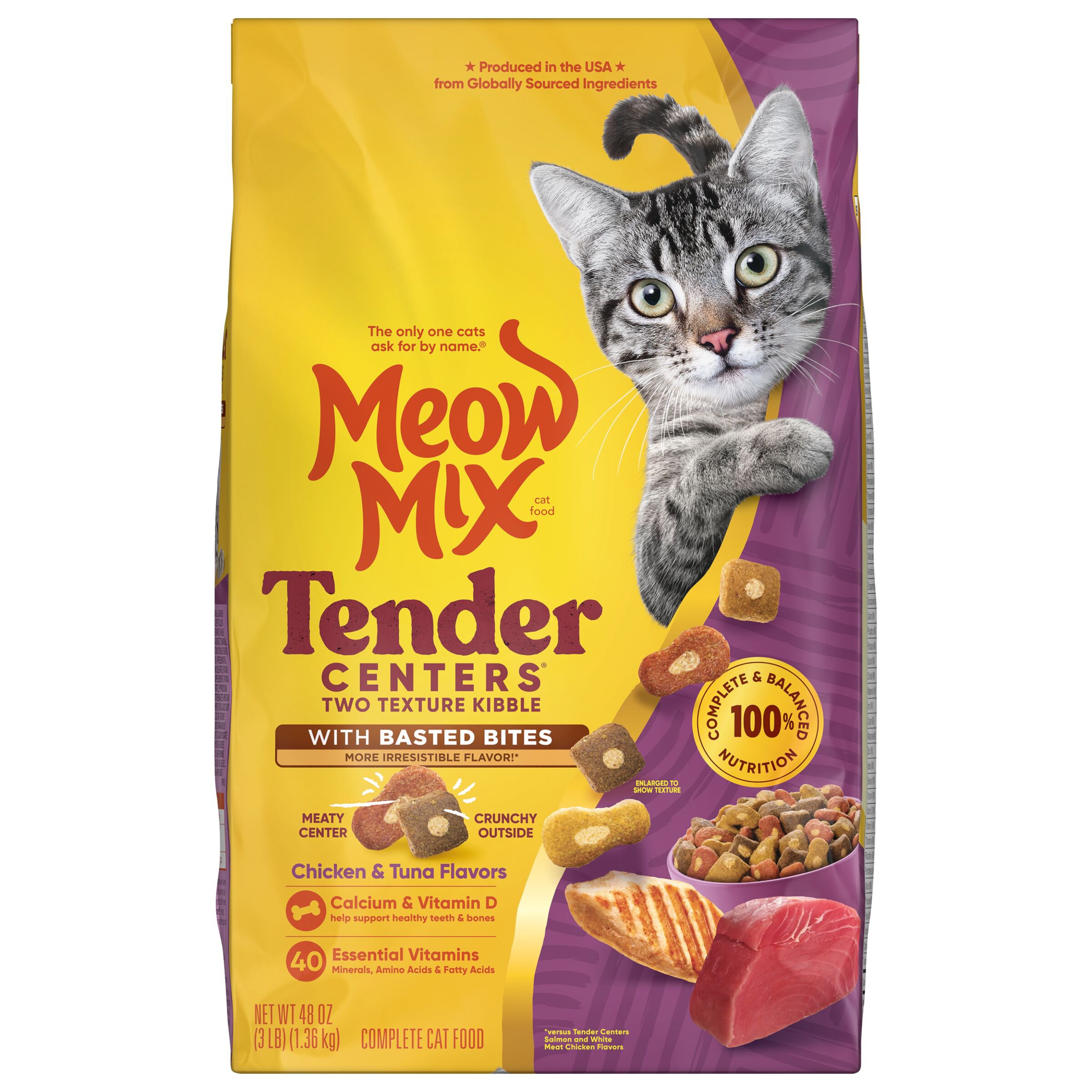 Dry cat food meow 2024 mix