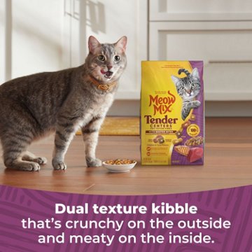 Meow Mix Tender Centers with Basted Bites, Chicken & Tuna Flavors, Dry Cat Food