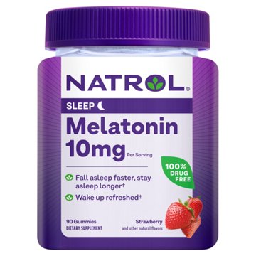 NATROL Melatonin Gummies 10 mg - Strawberry, 90 ct