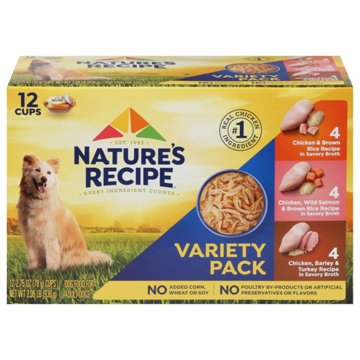 Nature's Recipe Chicken Salmon Turkey Wet Cat Food Variety Pack