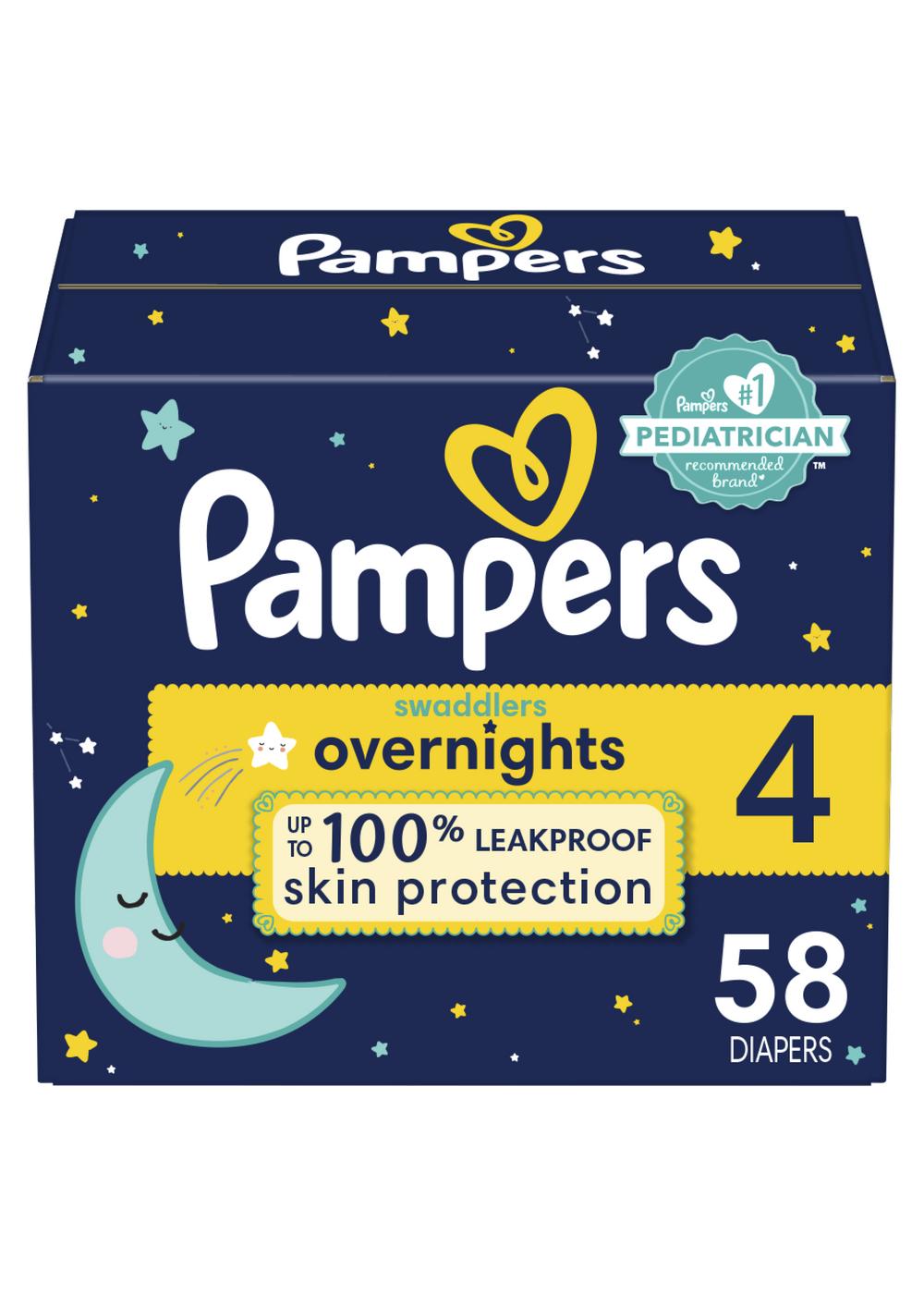 Pampers Swaddlers Overnights Baby Diapers - Size 4; image 1 of 11