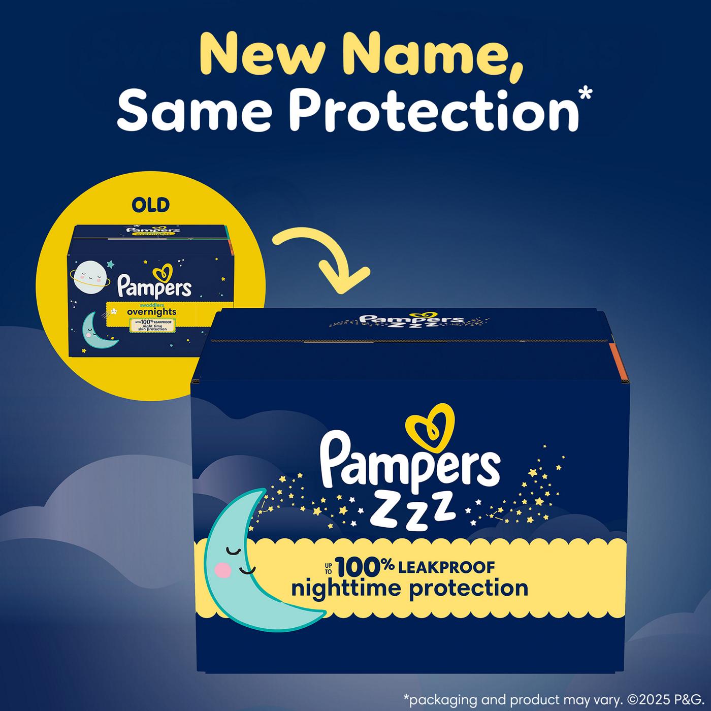 Pampers ZZZ Overnight Baby Diapers - Size 5 (27+ lbs); image 8 of 10