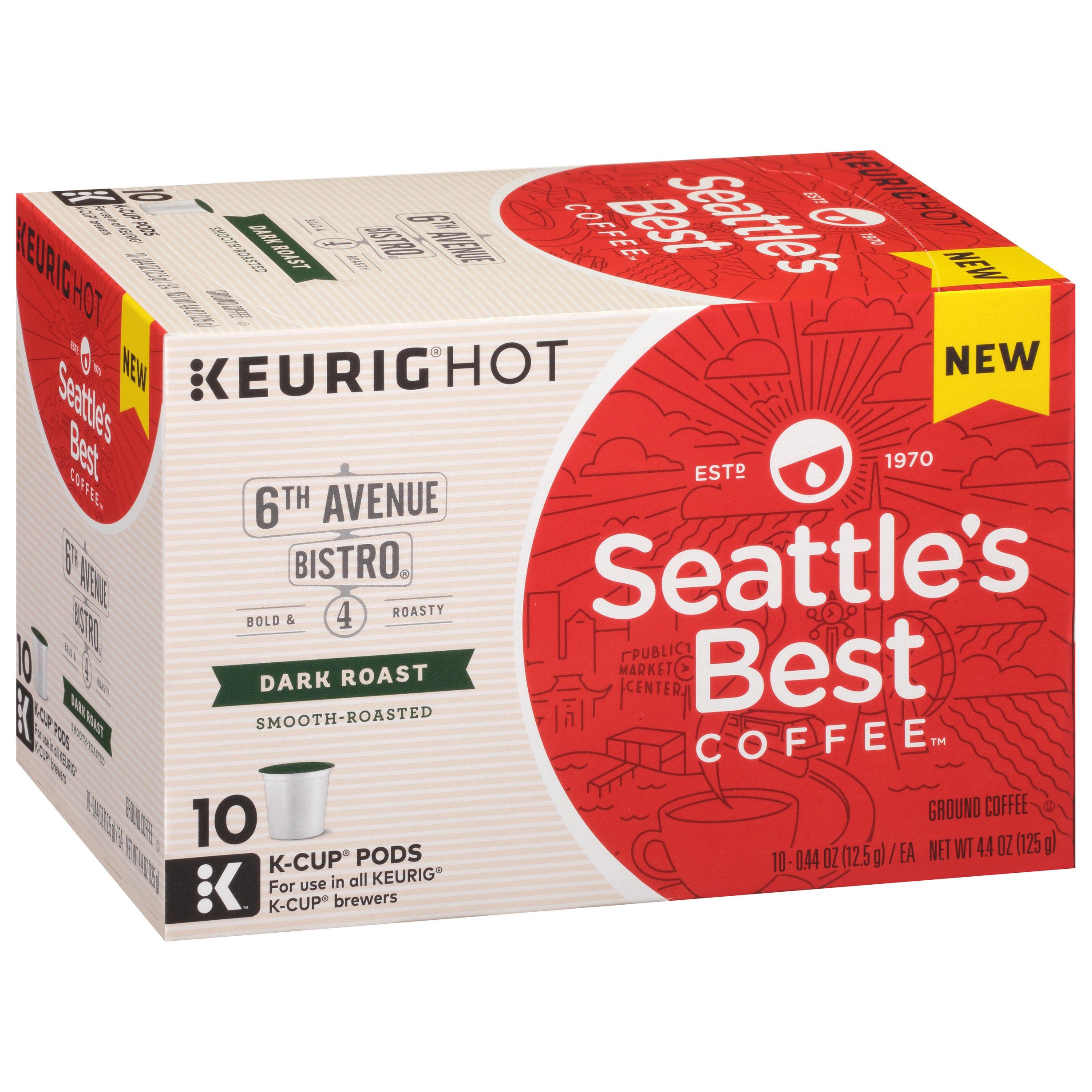 Seattle's Best 6th Ave Bistro Dark Roast Single Serve Coffee K Cups Shop Coffee at HEB