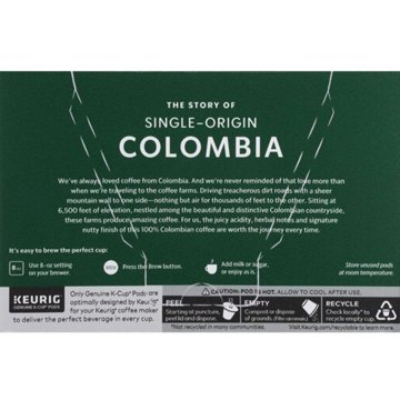 Starbucks Colombia Medium Roast Single Serve Coffee K Cups