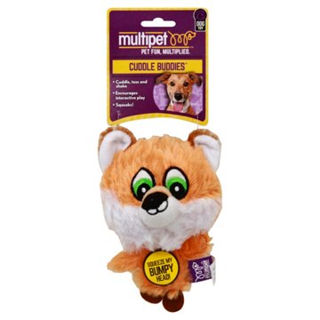 Multipet Cuddle Buddies Knobby Noggins Plush Dog Toy, EACH