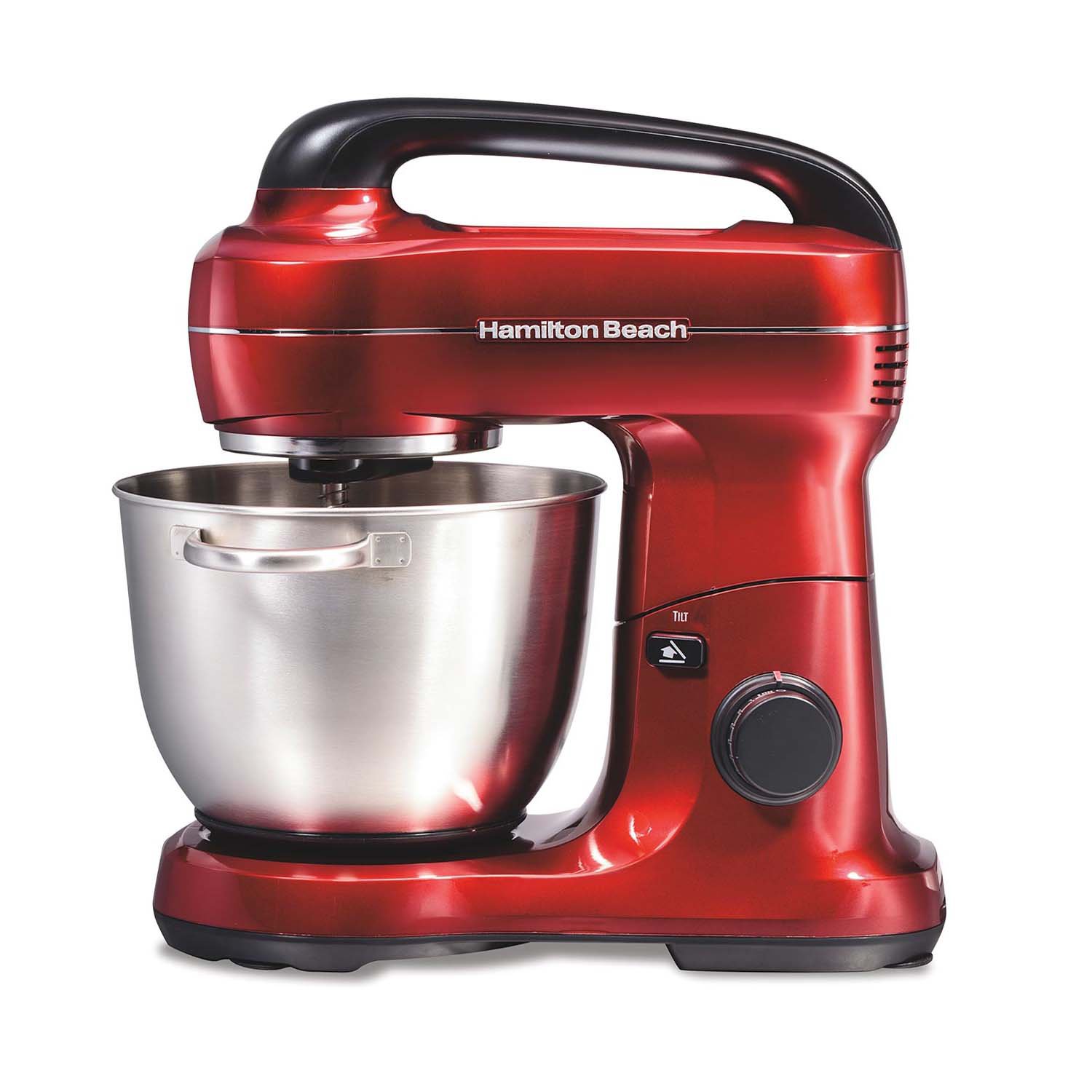Buy the Hamilton Beach Red Stand Kitchen Mixer With Attachments