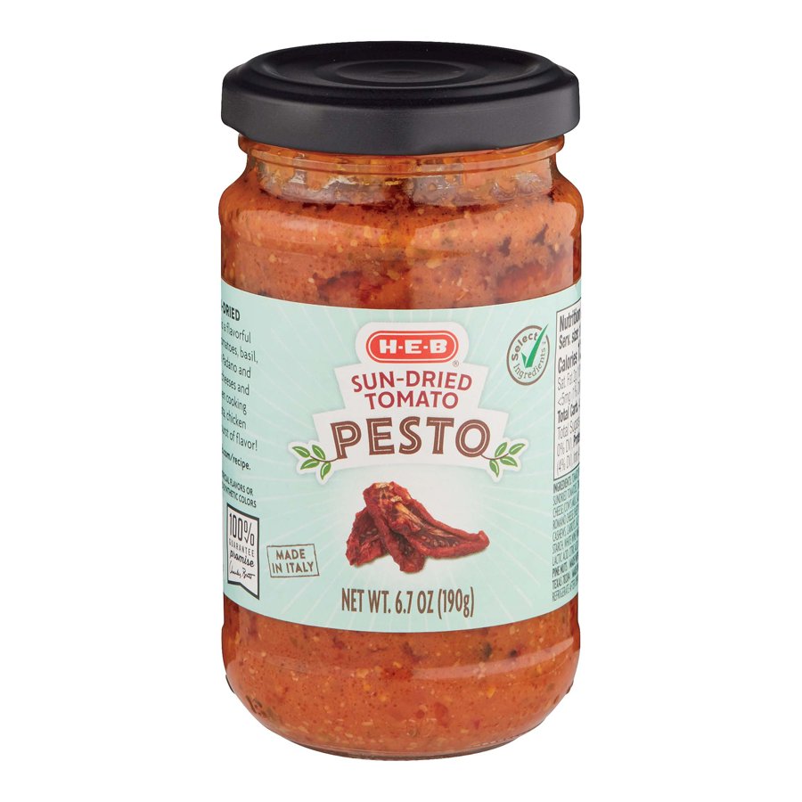 H E B Select Ingredients Sun Dried Tomato Pesto Shop Pasta Sauces At