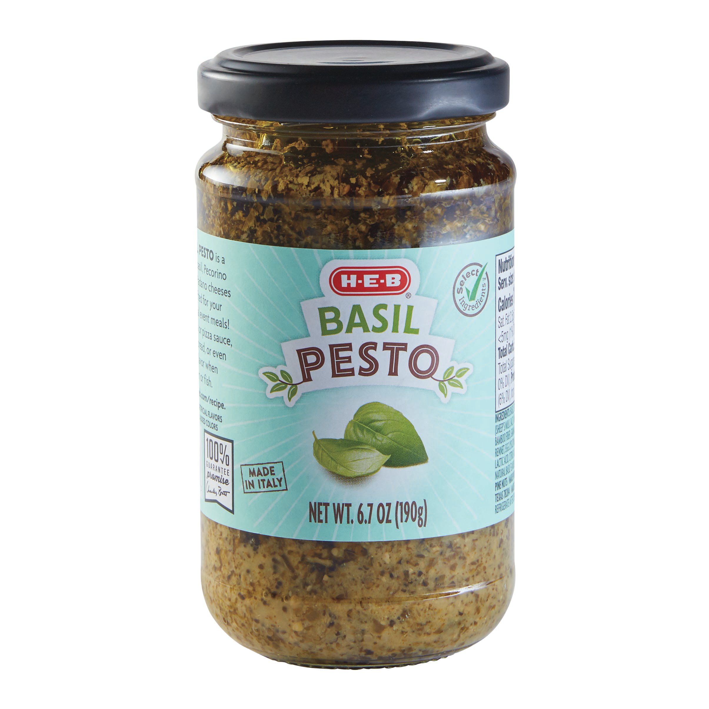 HEB Select Ingredients Basil Pesto Shop Pasta Sauces at HEB