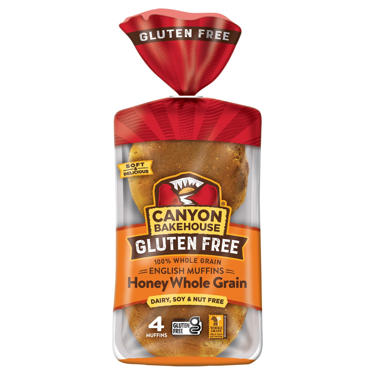 Canyon Bakehouse Gluten Free Honey Whole Grain English Muffins - Shop ...