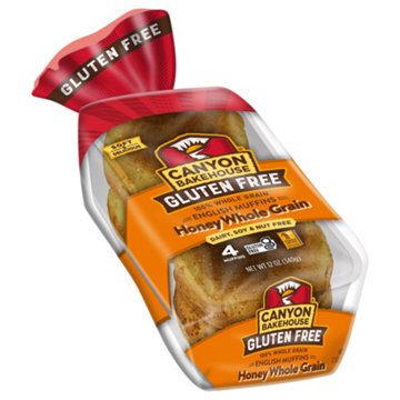 Canyon Bakehouse Gluten Free Honey Whole Grain English Muffins, 4 ct