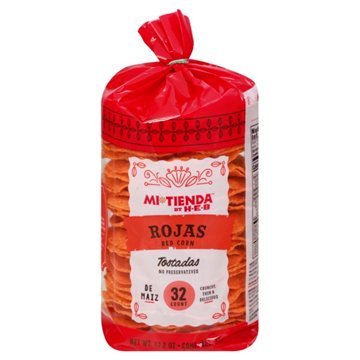 H-E-B Mi Tienda Rojas de Maiz Red Corn Tostadas, 32 ct