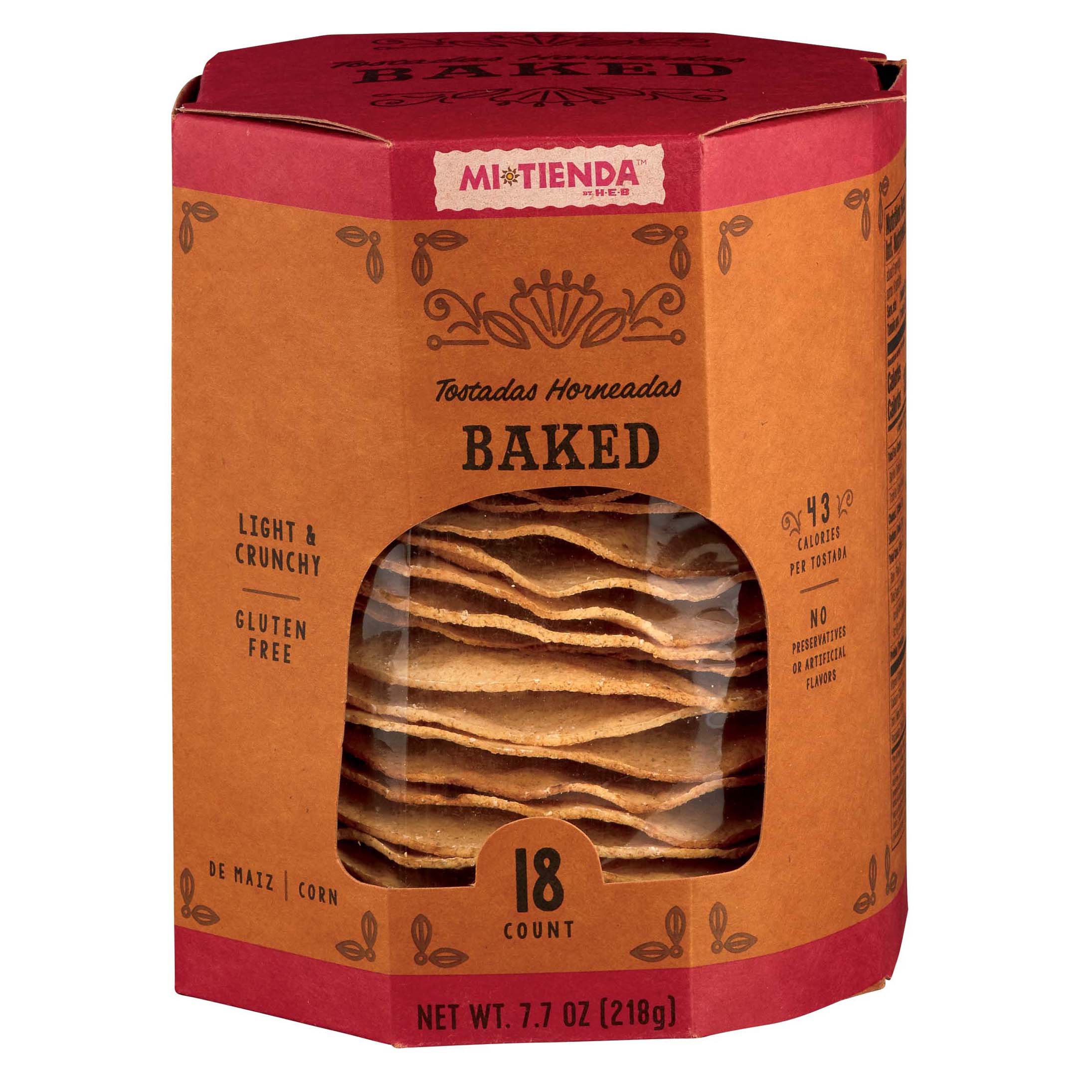 H-E-B Mi Tienda Baked Corn Tostadas, 18 ct
