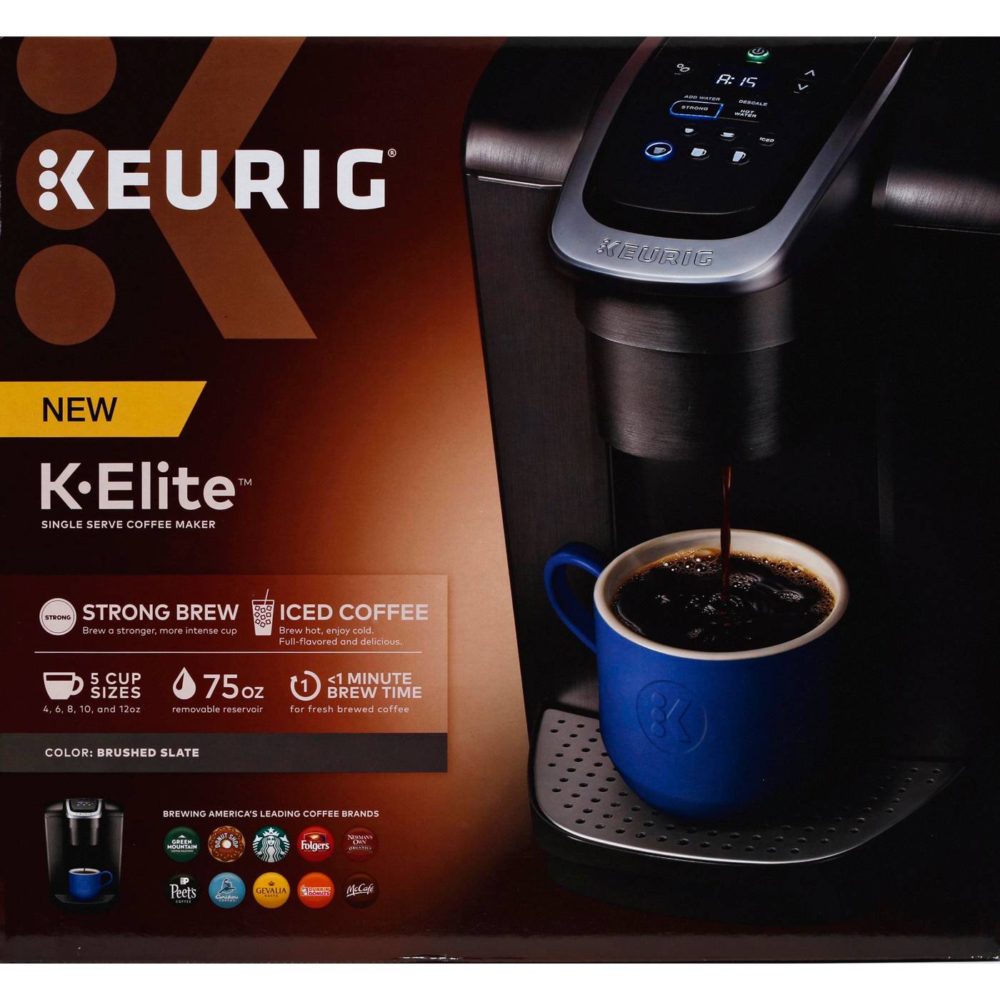 Keurig K-Elite Single Serve K-Cup Pod Coffee Maker - Brushed
