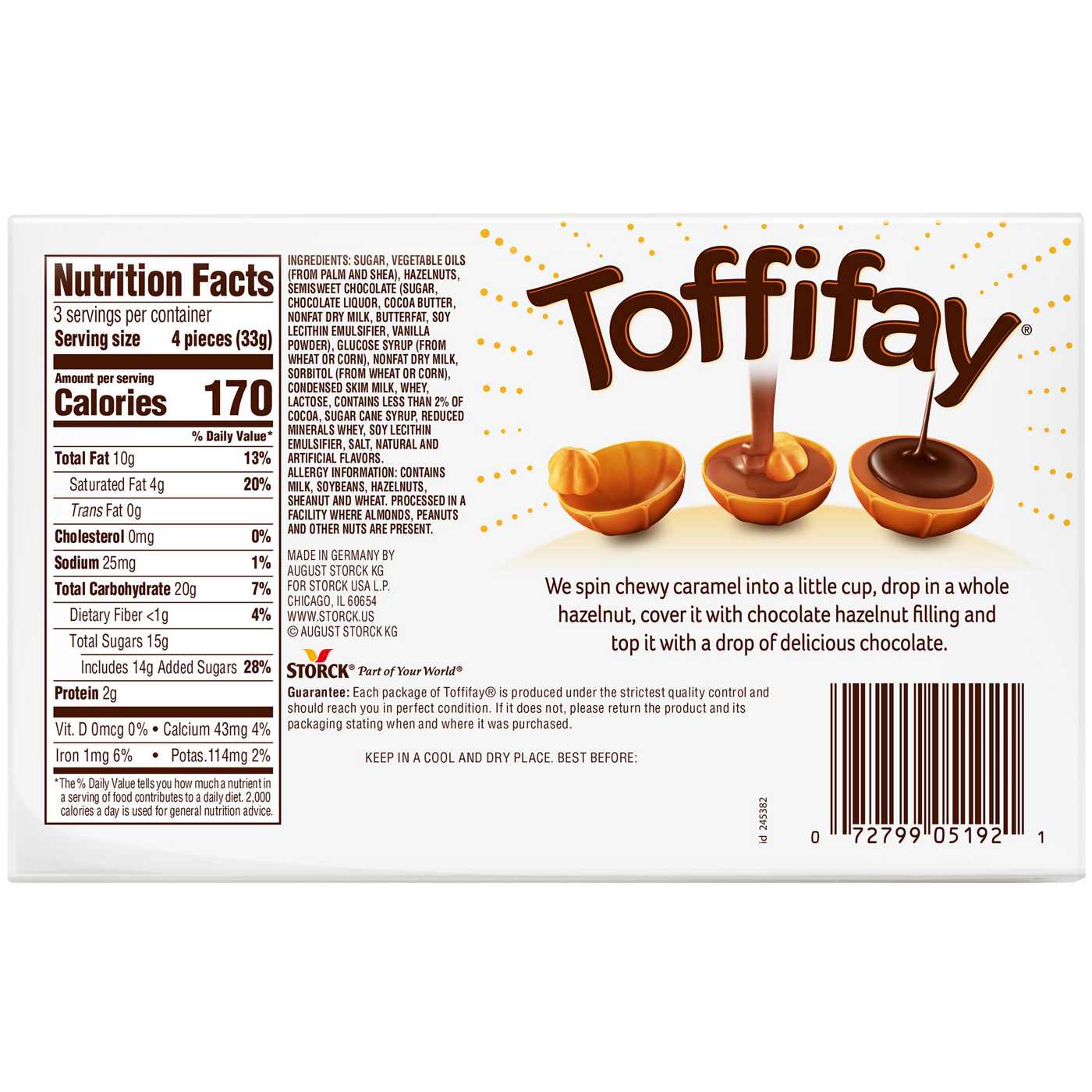 Toffifay Hazelnut Chocolate Caramel Candy Box; image 3 of 3